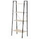 image 8 of HOMCOM Ladder Shelf, Bookshelf, 4-Tier Industrial Storage Rack for Living Room, Bedroom, Kitchen, Oak and Black