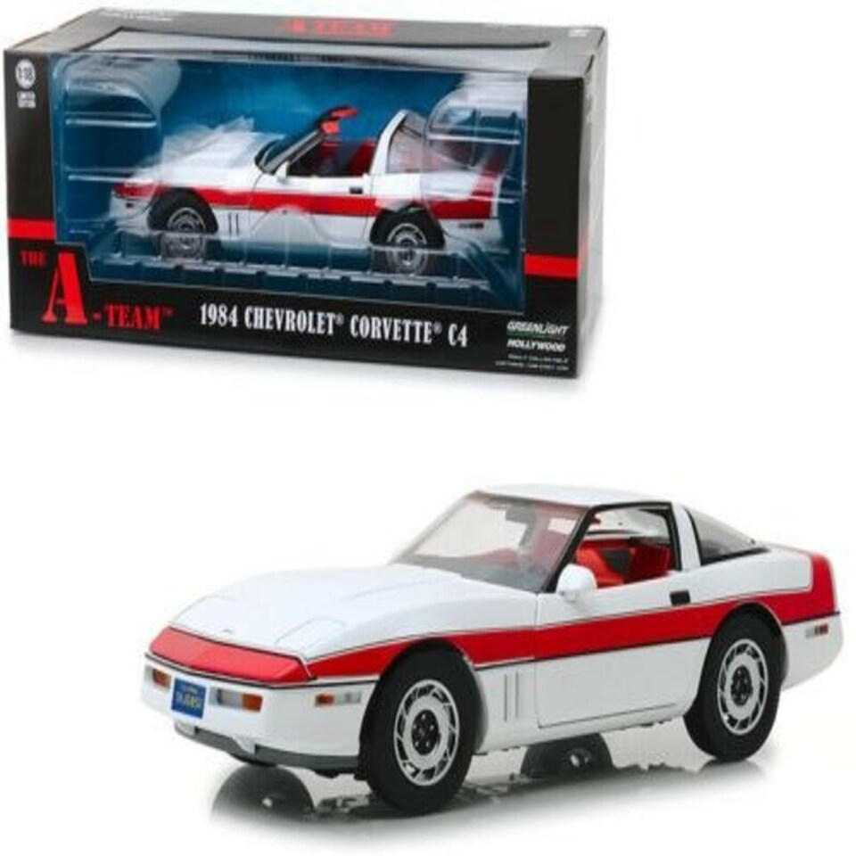 image 1 of The A Team 1984 Chevrolet Corvette C4 1:18 Scale Greenlight 13532
