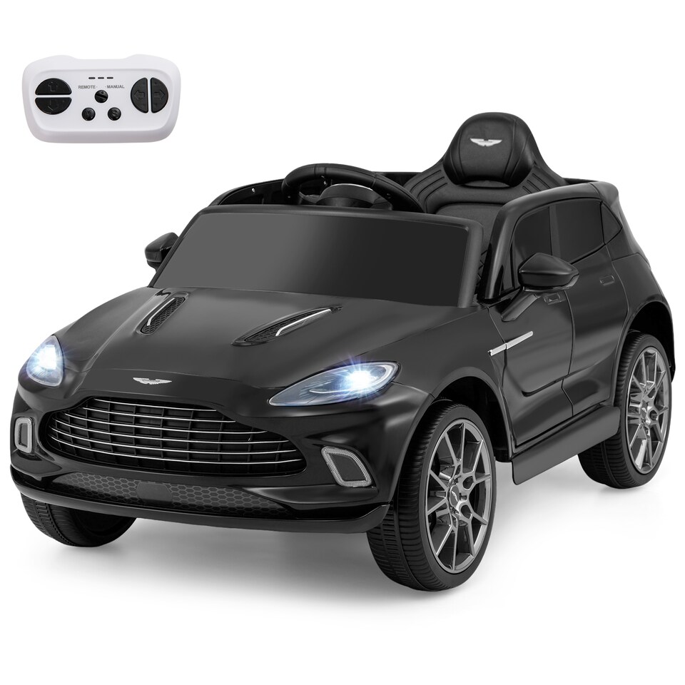 image 1 of COSTWAY Kids Ride On Car Licensed Aston Martin DBX Black