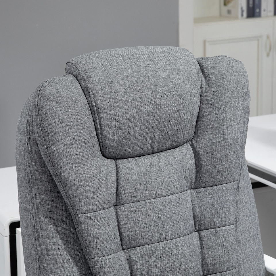 image 1 of Vinsetto Ergonomic Heated 6 Points Vibration Massage Office Chair, Grey