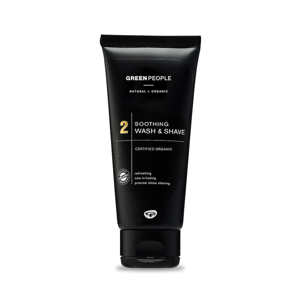 image 1 of Green People For Men No. 2 Soothing Wash & Shave Gel - Natural & Organic 2-in-1 for Sensitive Skin - SLS, Paraben & Ethanol Free - Cruelty Free, 100ml