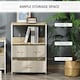 image 3 of HOMCOM 3 Drawer Storage Chest Unit Home w/ Shelves Home