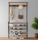 image 3 of Entryway Coat Rack Stand with Shoe Storage Shelves – Industrial Hallway Organiser
