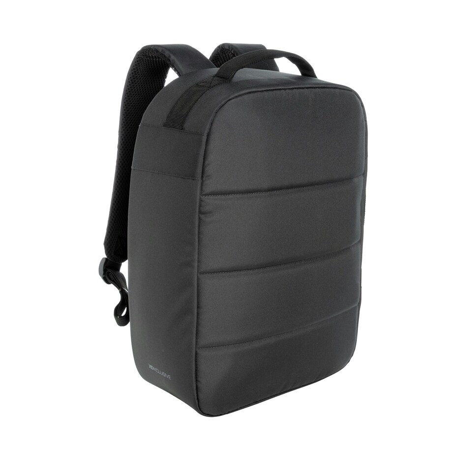 image 1 of XD Xclusive Impact Aware RPET Anti-Theft Laptop Backpack - Black - One Size Black