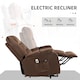image 4 of HOMCOM Velvet Riser and Recliner Chair for the Elderly, Quick Assembly, Fabric Overstuffed Lift Chair with Vibration Massage and Heat, Remote Control, Side Pockets, Dark Brown | Brown | Dark brown