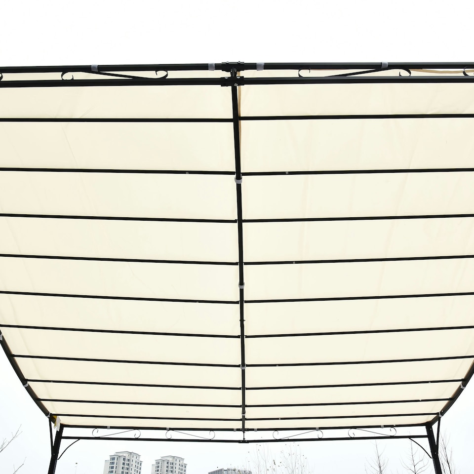 image 1 of Outsunny 3 x 3M Wall Mounted Awning Free Stand Canopy Shade Garden Porch Pergola