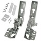 image 1 of SPARES2GO Integrated Door Hinge Pair compatible with Bauknecht Fridge Freezer 3362 3363 5.0 41,5 Silver