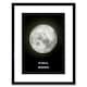 image 1 of Phases of Moon Astronomy Full Moon Lunar Space 9x7" Black Framed Wall Art Print