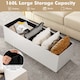 image 9 of COSTWAY Foldable Storage Ottoman Bench Large Storage Chest with Divider