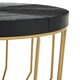 image 4 of Kensington Townhouse Hair On Hide Round Side Table Black