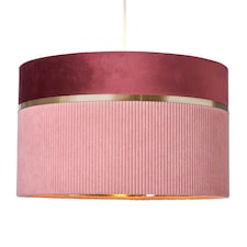 BHS Violet 40cm Mixed Fabric Easyfit Shade, Pink