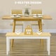 image 3 of HOMCOM Wood Dining Bench Wooden Bench for 2 People, White