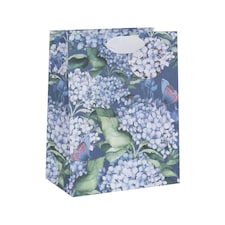 Glick Floral Medium Gift Bag, PZ Hydrangea Design, for Birthdays and Celebrations, 175w x 225h x 100d mm, Multi-Coloured