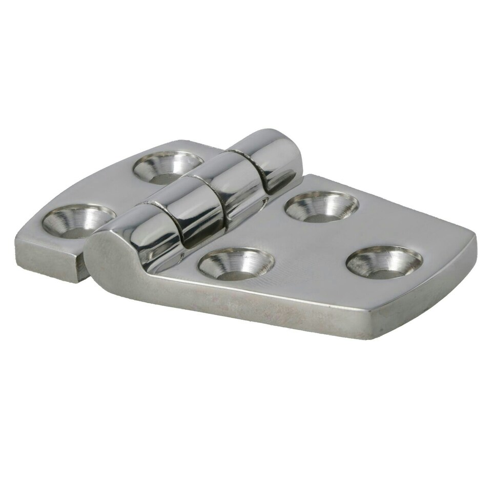 image 1 of Polished Door Hinge 8 Pack Stainless Steel 56mm x 38mm 316 Marine Cabin Hatch Silver