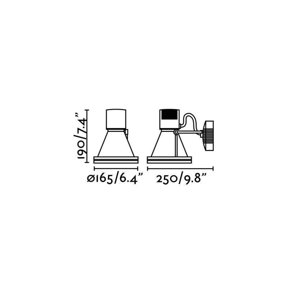 image 1 of Project 1 Light Outdoor Wall Spotlight Dark Grey IP65