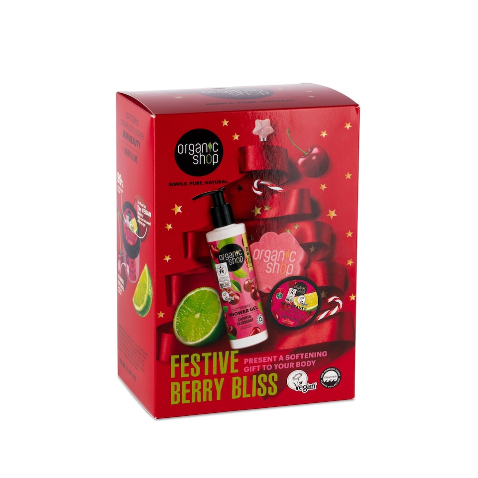 image 1 of Organic Shop Festive Berry Bliss Body Care Gift Set 280ml/100ml