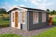 image 4 of Alexandra-Log Cabin, Wooden Garden Room, Timber Summerhouse, Home Office - L535 x W347.6 x H245.1 cm | Brown
