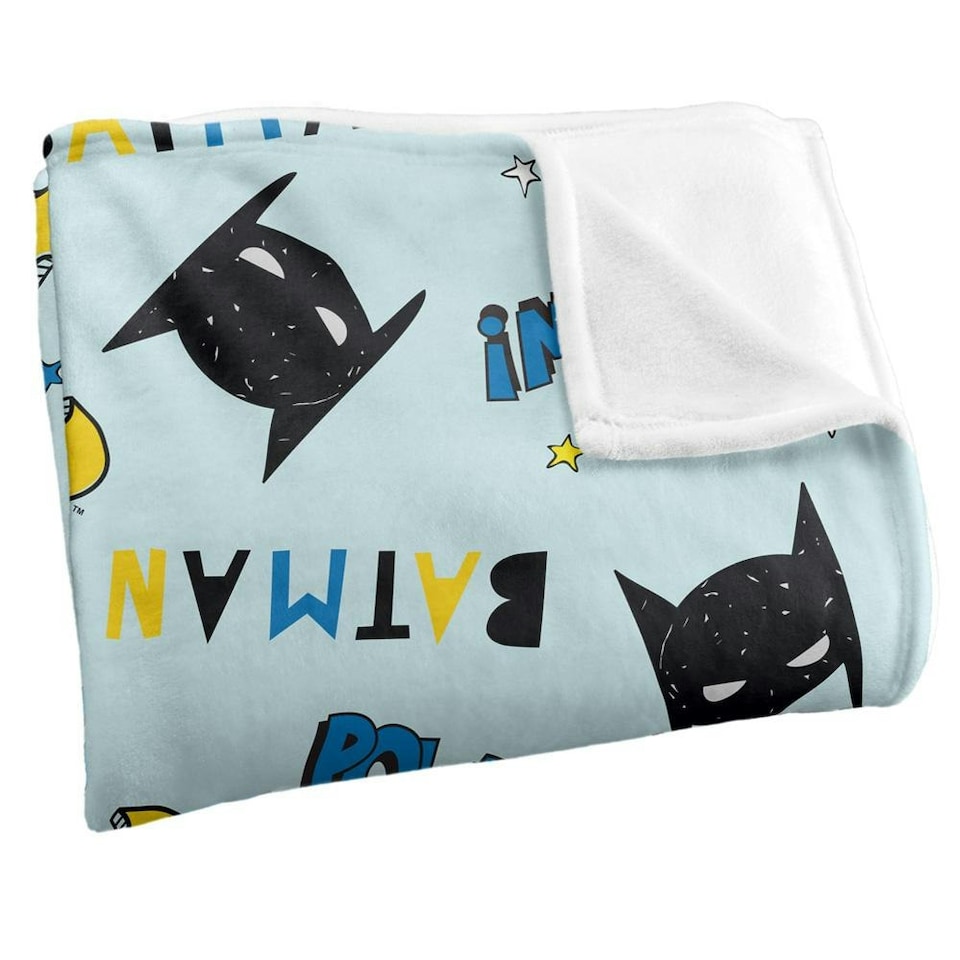 image 1 of Batman All-Over Print Blanket - Multicoloured - One Size