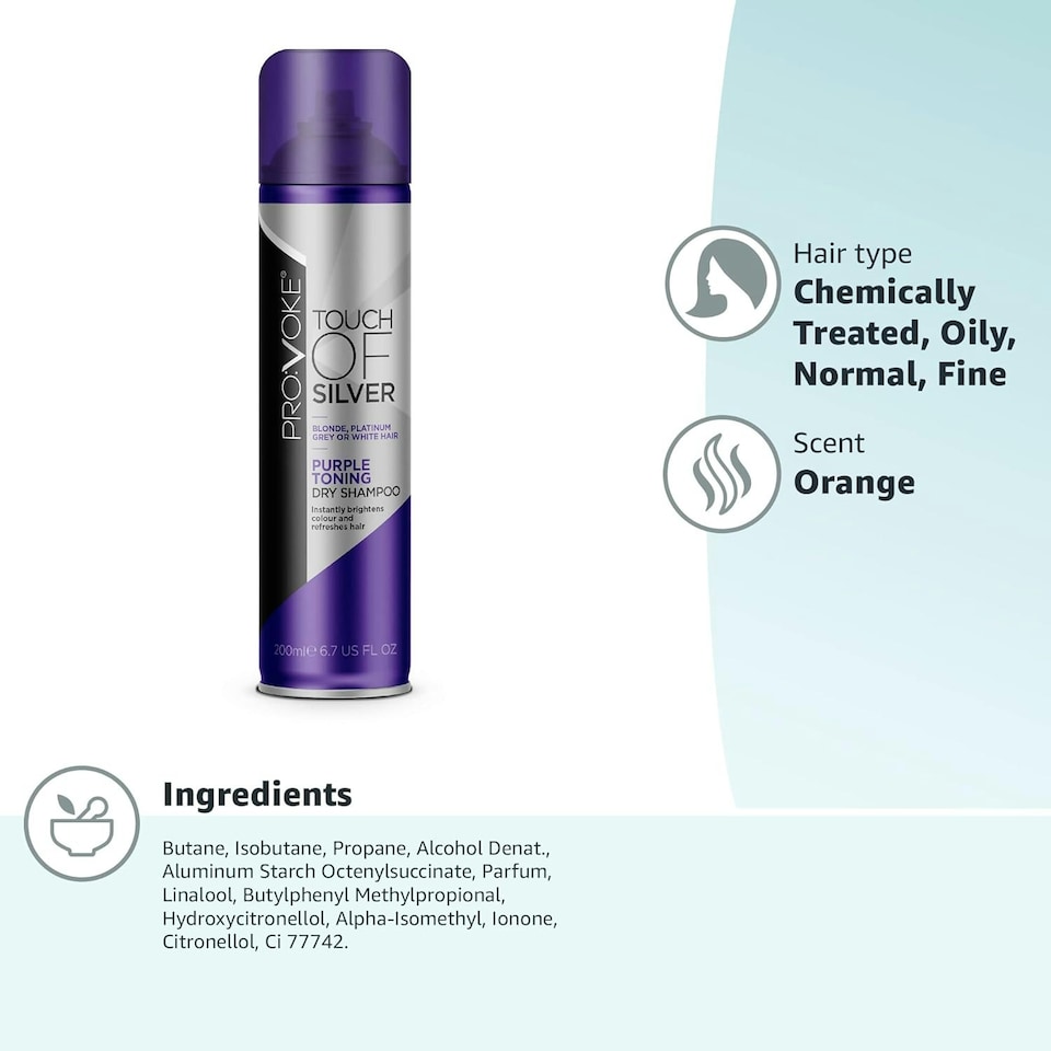 image 1 of Keyline Provoke Touch Of Silver Purple Toning Dry Shampoo