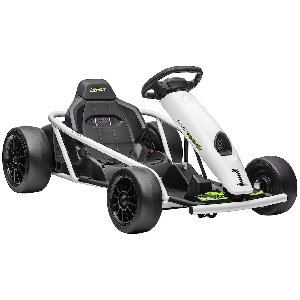 image 1 of HOMCOM 24V Electric Go Kart for Kids with Music, Horn Honking, Slow Start