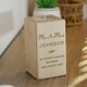 image 2 of Personalised Wedding Wooden Tealight Holder Brown