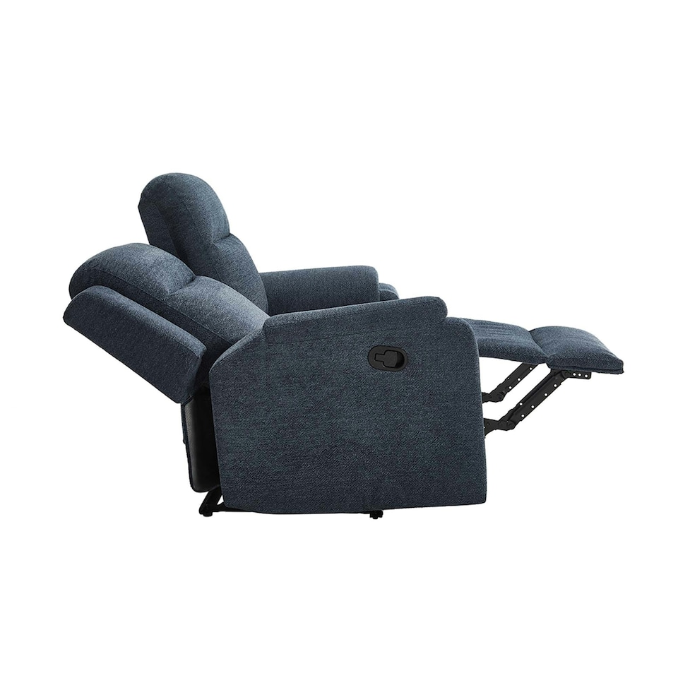 image 1 of Orka 2 Seater Manual Recliner Chenille Fabric Sofa Grey