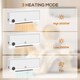 image 7 of HOMCOM Wall Downflow Heater 2 Heat and Fan 1000W2000W, Electric Space Heater with Timer Remote Oscillating, for Bedroom Home Office, White