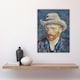 image 4 of Self Portrait Grey Felt Hat Van Gogh Vintage Huge Wall Art Print 18X24 In