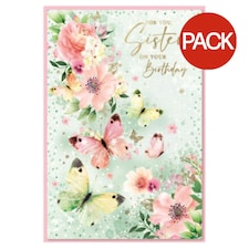 Simon Elvin For You Sister Greetings Card (Pack of 6) - Multicoloured - One Size