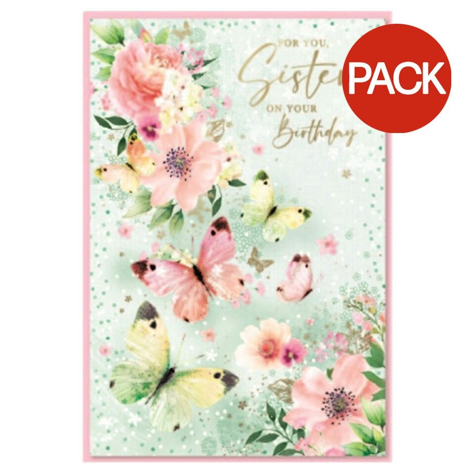 image 1 of Simon Elvin For You Sister Greetings Card (Pack of 6) - Multicoloured - One Size