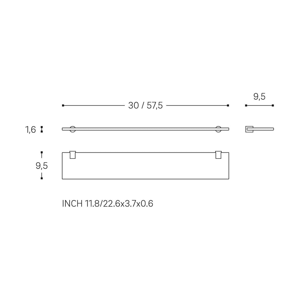 image 1 of COSMIC Shelf, Matt black, LOGIC Collection