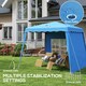 image 7 of Outsunny 2.4 x 2.4m UV50+ Pop Up Gazebo Canopy Tent with Carry Bag, Blue