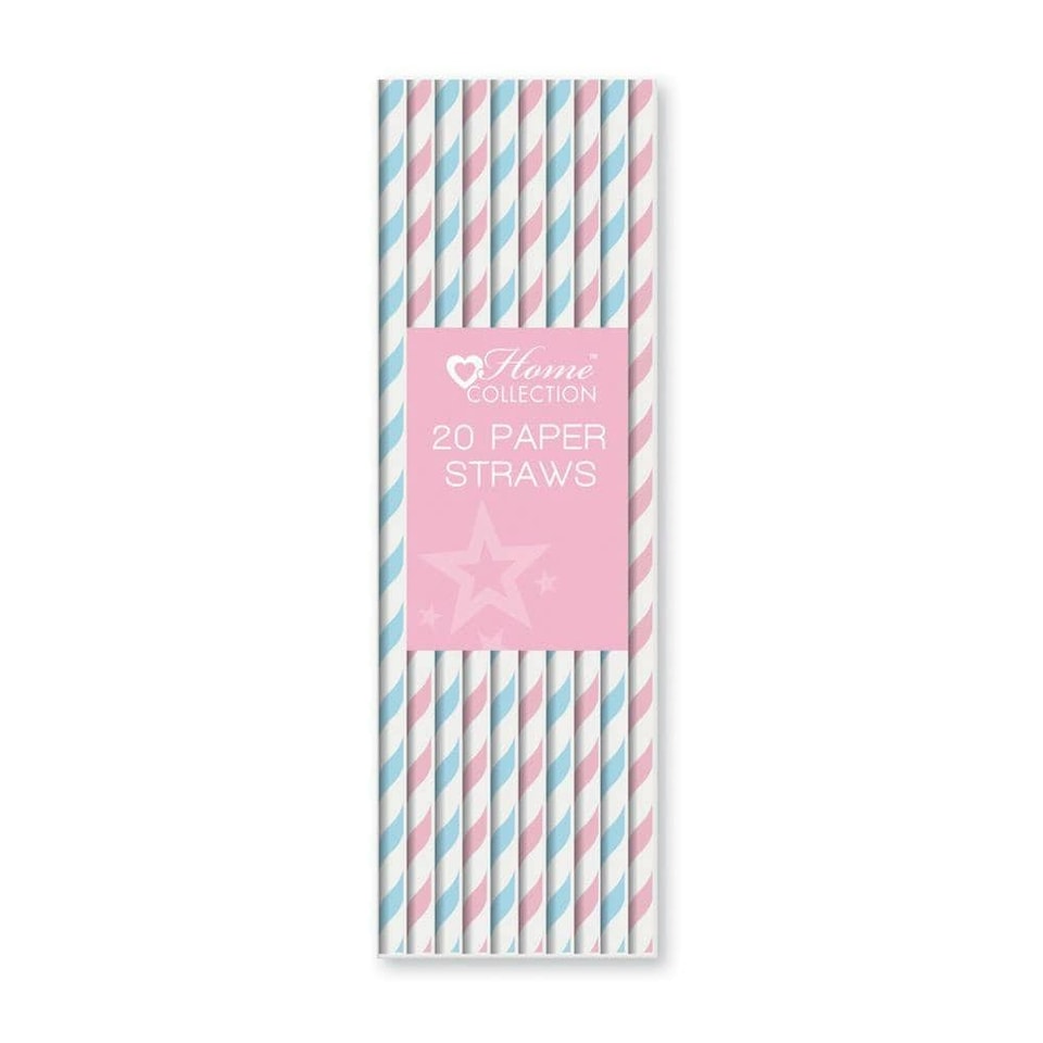 Pack of 20 Baby Shower Party Blossom Paper Straws
