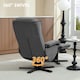 image 6 of HOMCOM Rocker Swivel Recliner Chair with Footstool, Velvet Upholstered Grey