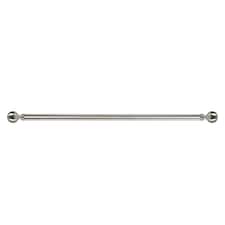 Marlow Satin Nickel Steel Curtain Rod Set Extendable Adjustable Quiet | Silver | Silver