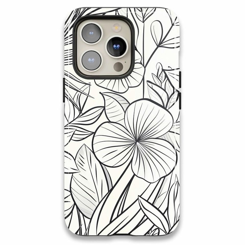 image 1 of Floral Sketch Phone Case Black | iPhone 16 Plus
Slim | iPhone 16 Plus
Slim
