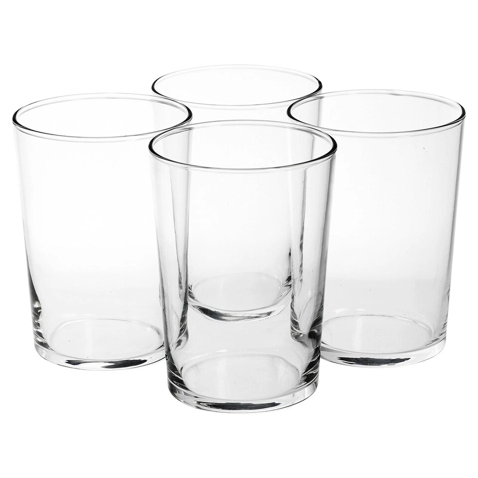 image 1 of Bistro Cocktail Drinking Glasses Beer Tumblers Barware Set | Clear | Clear | Set of 8
