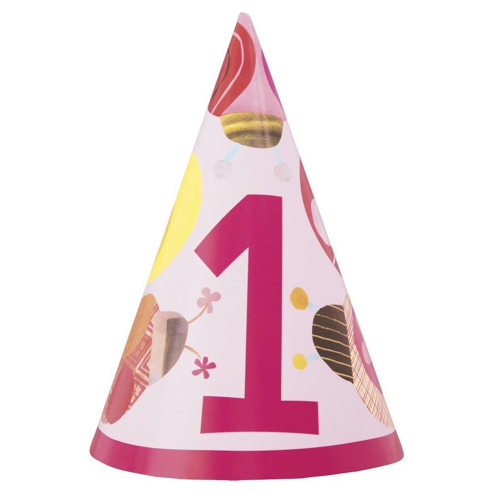 Unique Party Baby Ladybird 1st Birthday Party Hat - Pink - One Size