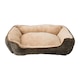 image 1 of Living and Home Linen Woven Pet Bed with Anti-Slip Bottom for Cats & Dogs | Brown | Coffee Brown | S