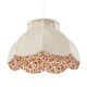 image 4 of Cream Victorian Lamp Shade with Scallop Edges and Floral Inner Lining | Cream | Cream | 1