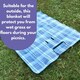 image 7 of Marco Paul Blue Chequered Picnic Blanket Blue