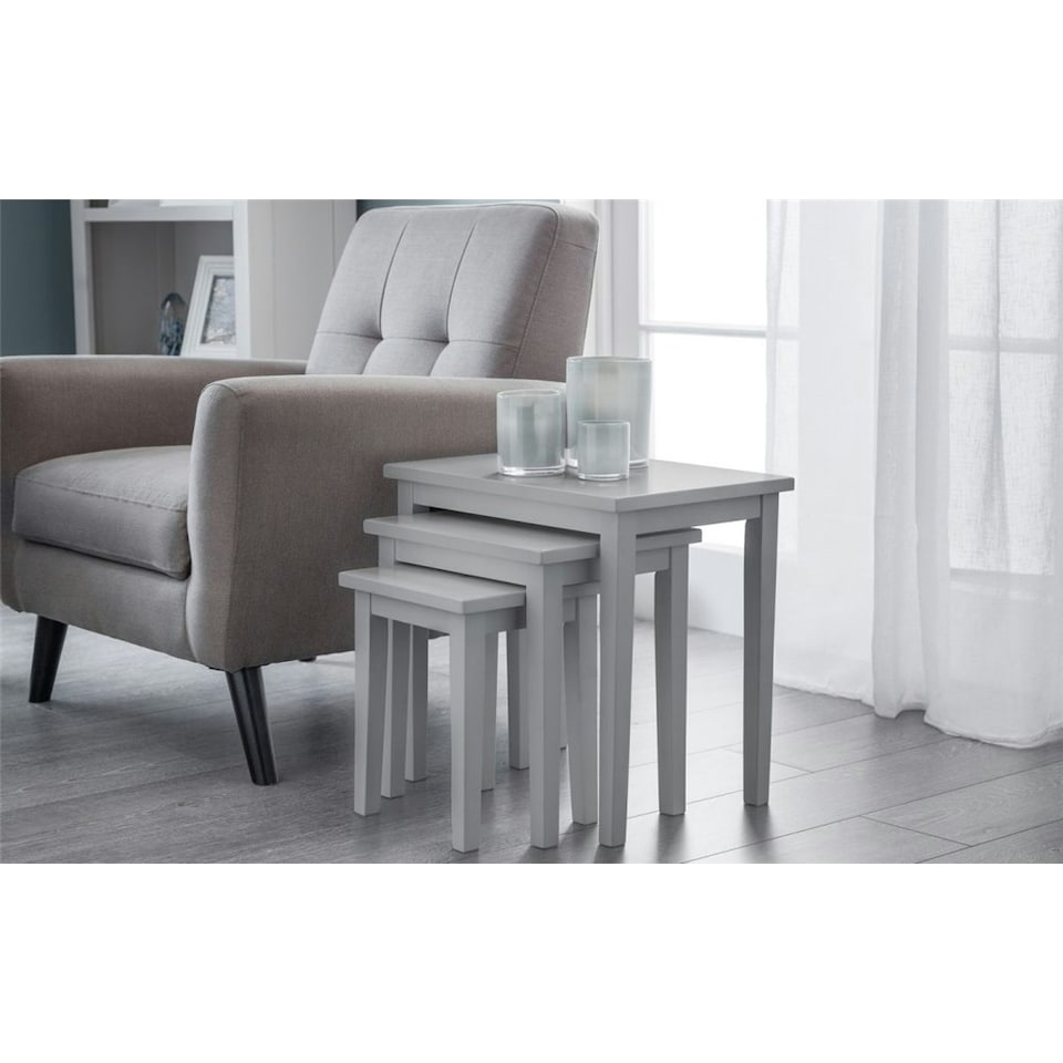 image 1 of Premium Lunar Grey Nest of Tables Grey