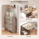 image 4 of HOMCOM Folding Dining Table, Drop Leaf Table with 2-Tier Shelves, Rolling Casters, for Small Spaces, Kitchen, Grey