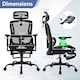 image 2 of COSTWAY Ergonomic Office Chair Swivel Computer Chair Black