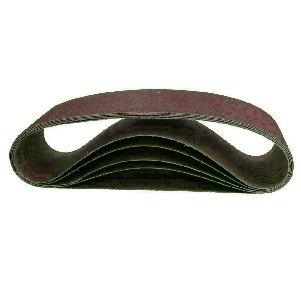image 1 of 75mm x 533mm 80 Grit Medium Abrasive Sanding Belt Sander Discs 50 Pack