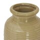 image 2 of Sabbia Collection Tall Fluted Vase - Ceramic - L22 x W22 x H39 cm - Brown Brown