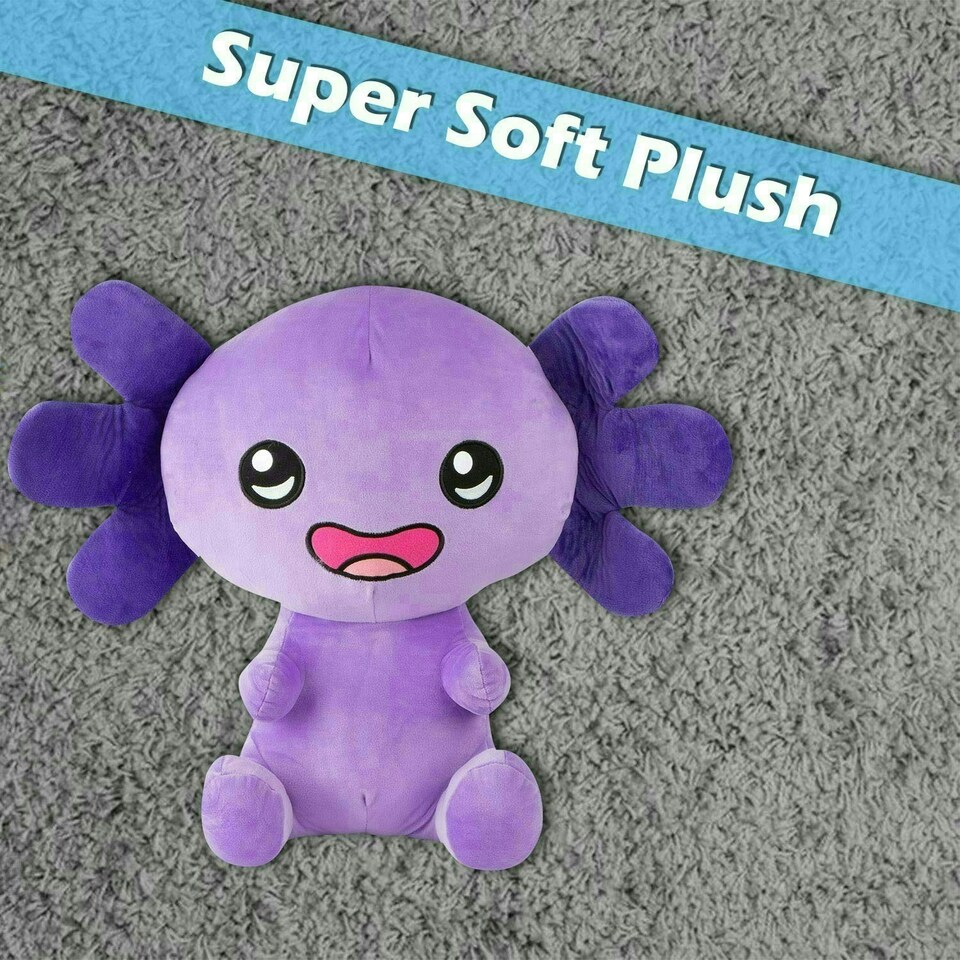 image 1 of Axolotl Soft Toy Cute Plushie Huggable Cuddly Stuffed Toy 50cm Purple