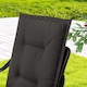 image 9 of Outsunny Set of 4 Garden Chair Cushions, Outdoor Seat Pads | Grey | Charcoal grey | 1