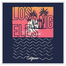 Los angeles sunset (Picutre Frame) White | L