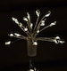image 7 of 30cm Set of 4 Light up Silver Shaped Christmas Tree Garden Path Lights with 200 Warm White LEDs